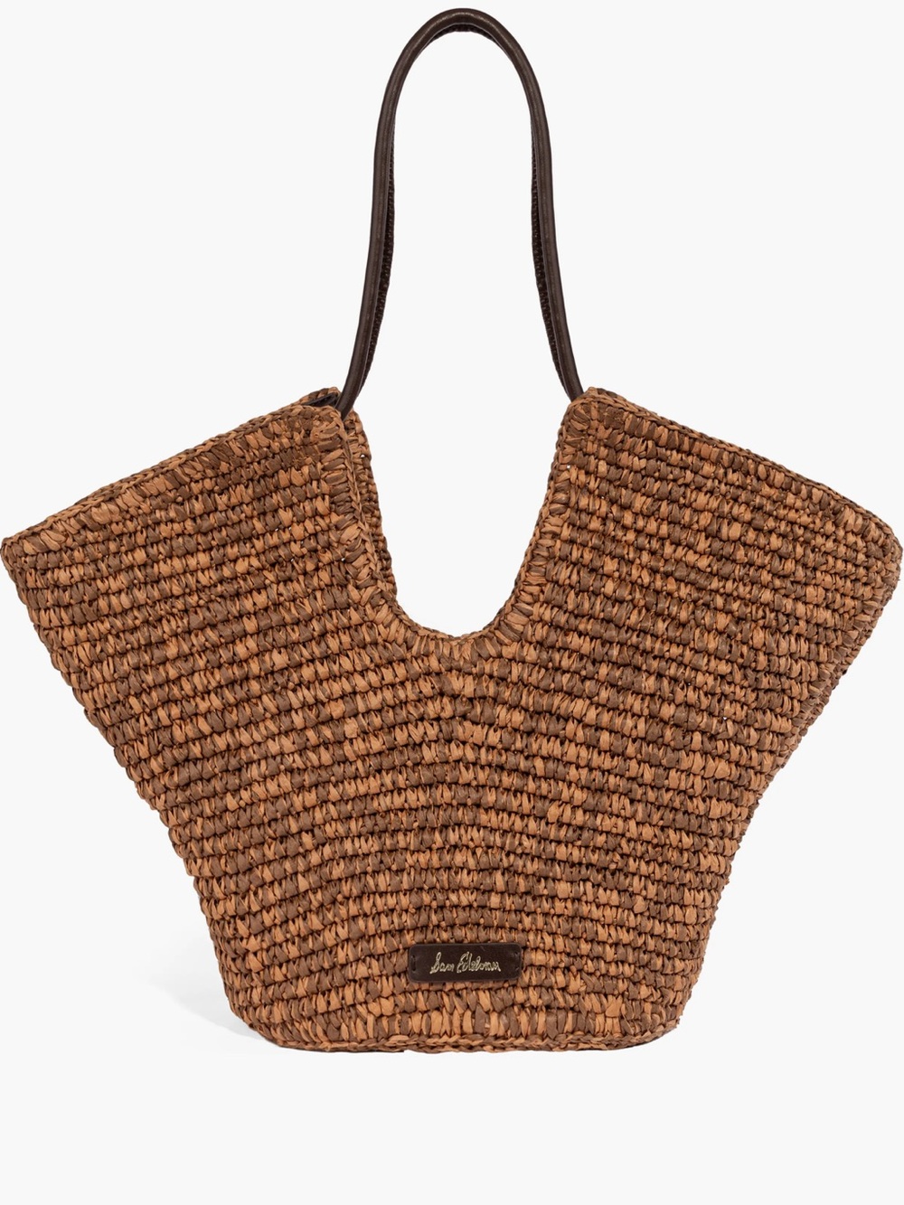 Sam Edelman Lynn Paper Raffia Tote Color: Dark Brown / new